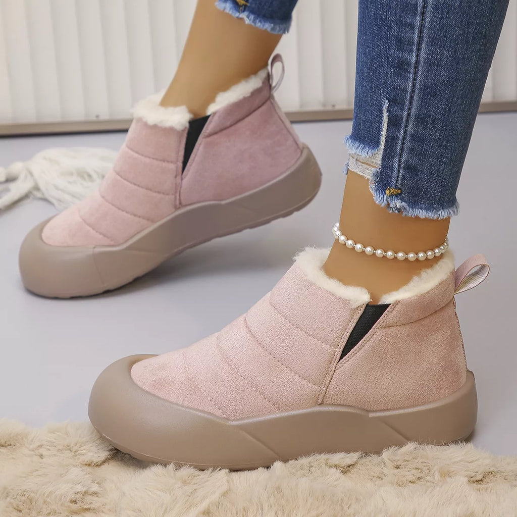 Warm Plush Lined Ankle Boots