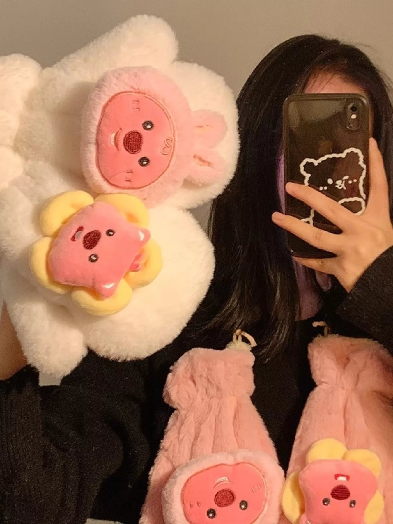 Cartoon Plush Warm Gloves