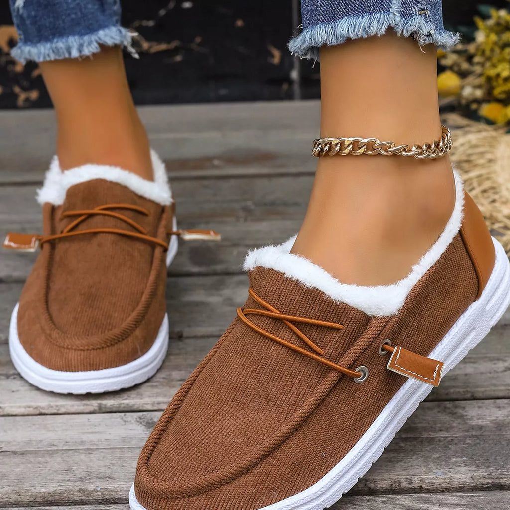Faux Fur Lined Slip-Ons