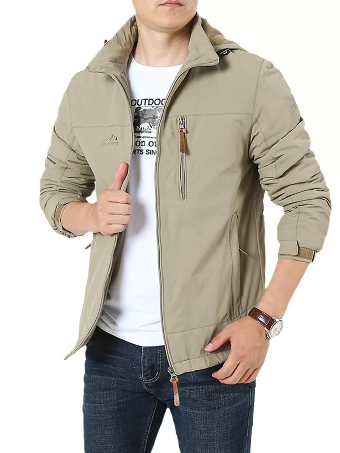 Men's Plus Size Lightweight Outdoor Windproof Jacket