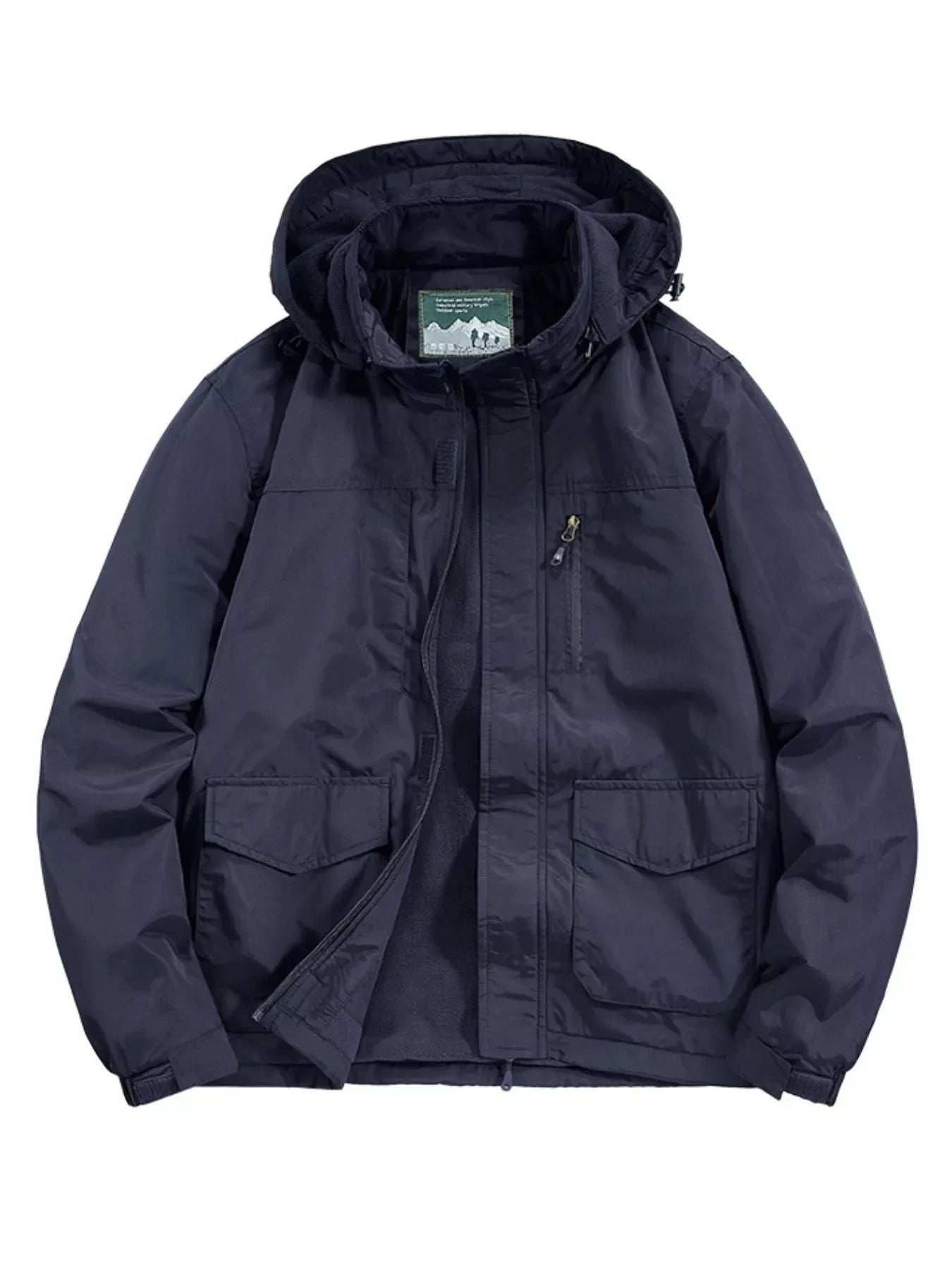 Men's Plus Size Hooded Waterproof Outdoor Jacket