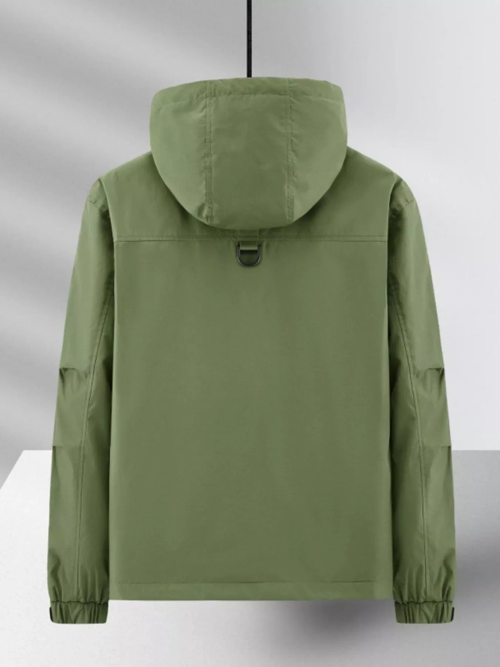 Men's Plus Size Casual Multi-Pocket Zip-Up Lightweight Jacket