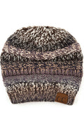 Women's Multi Color Cable Knit Beanie