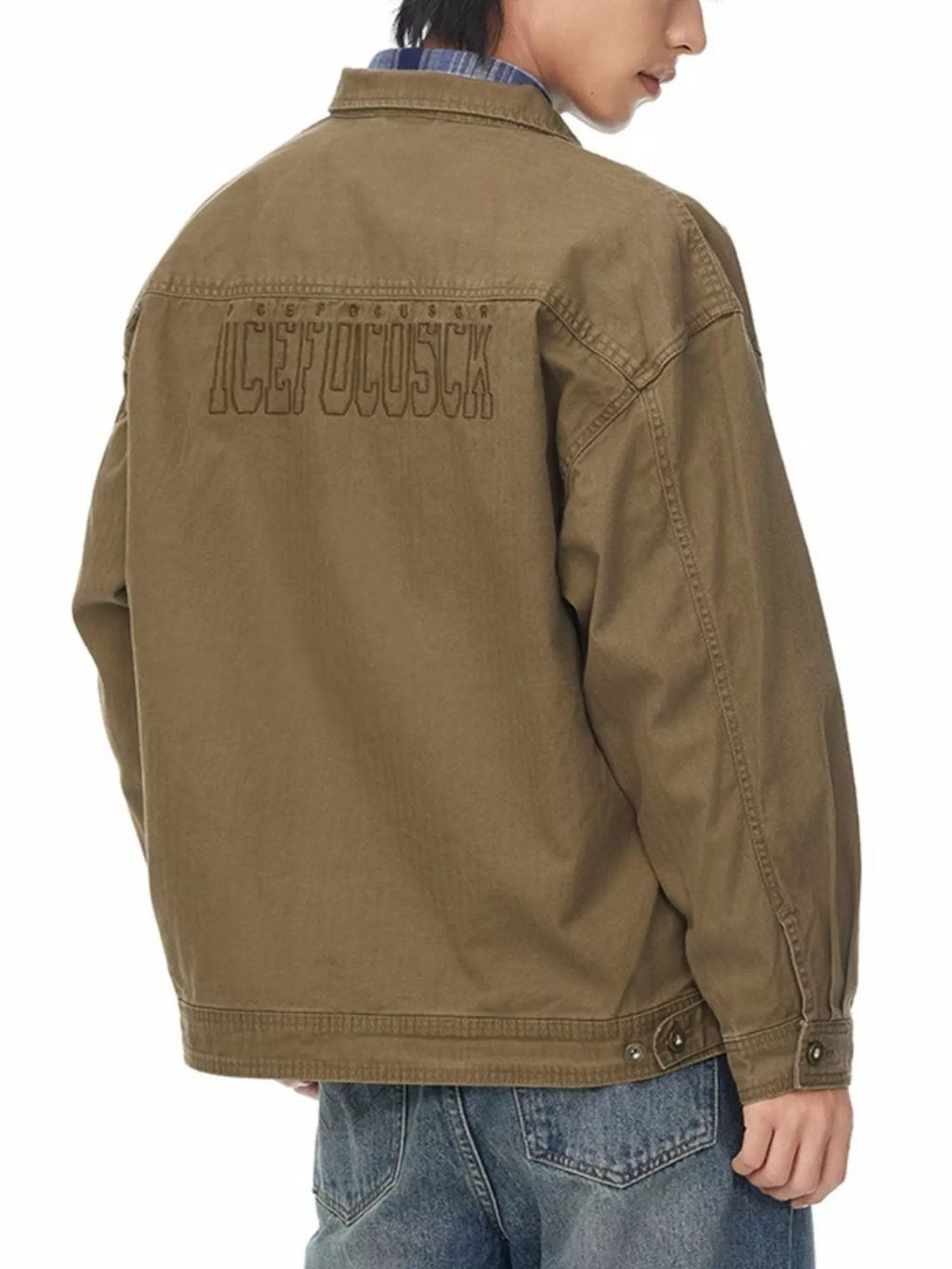 Men's Full Size Button Up Long Sleeve Jacket Plus Size
