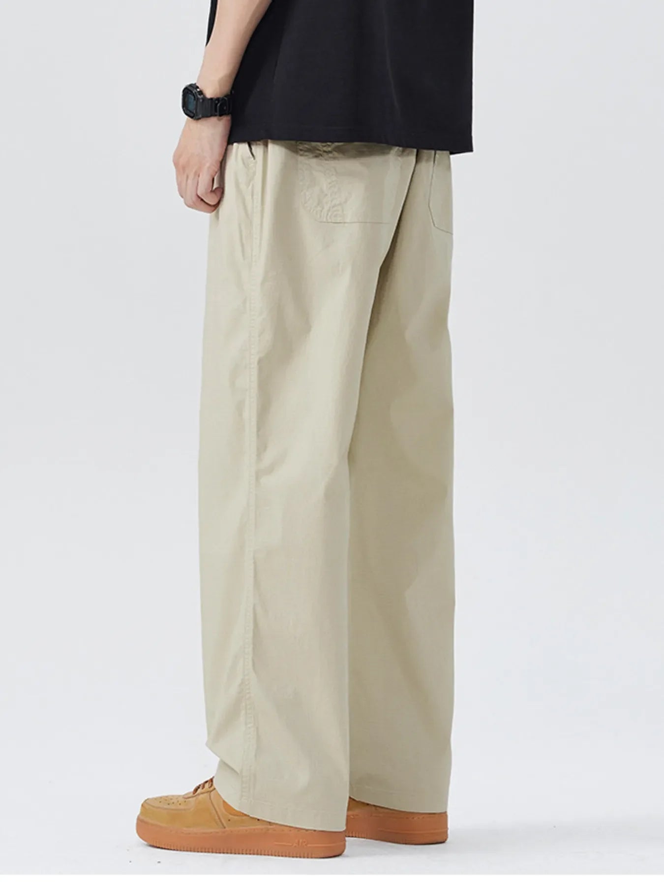 Men's Full Size Casual Loose Fit Wide Leg Pants Plus Size
