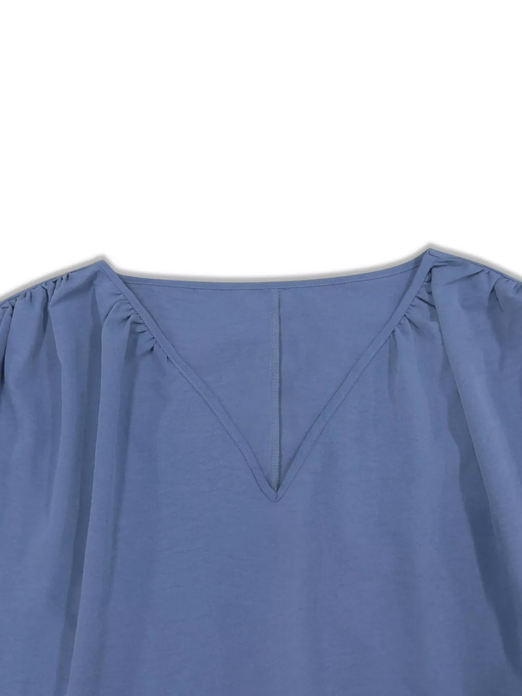 Plus Size V-Neck Long Sleeve Blouse