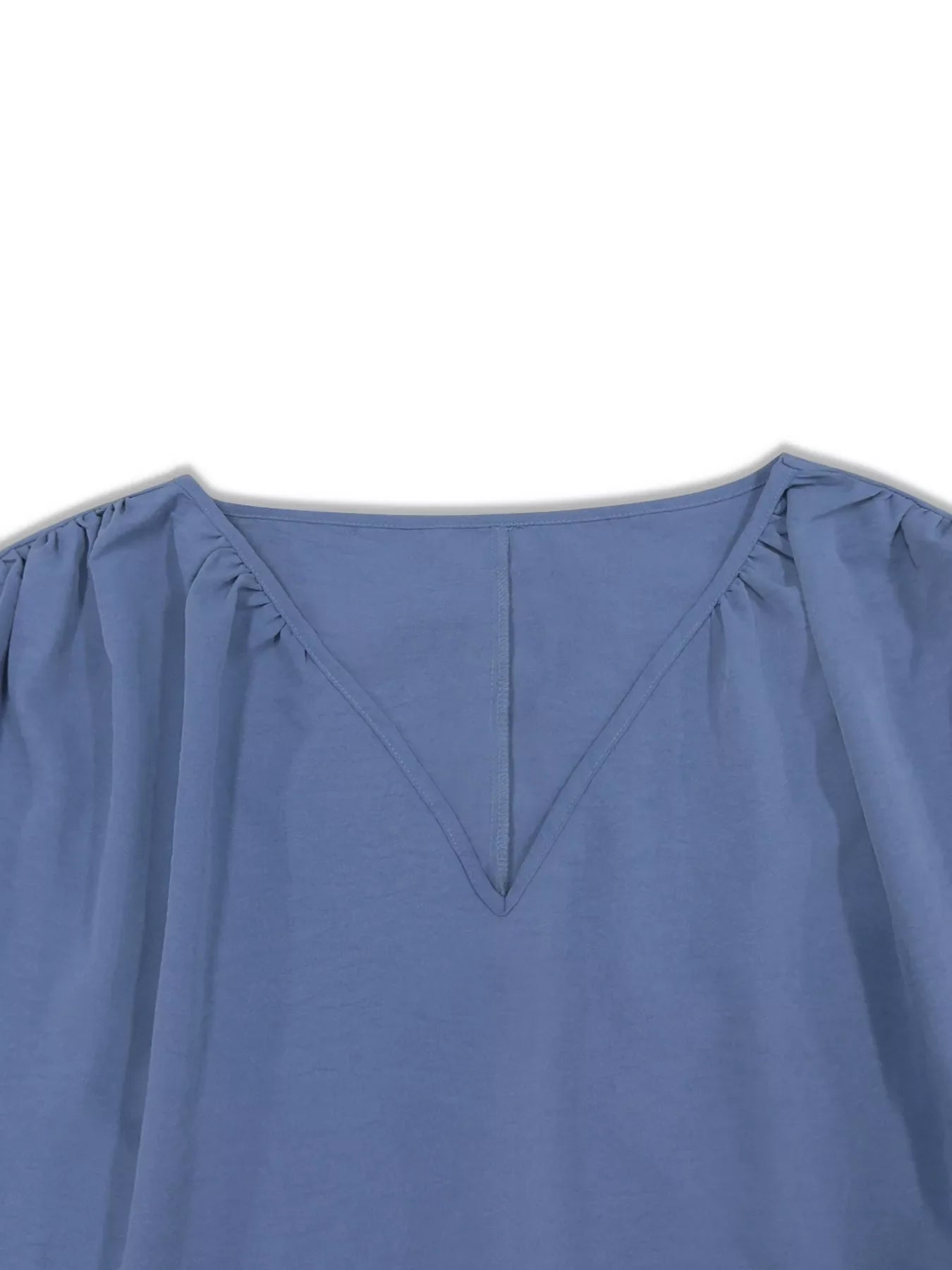 Plus Size V-Neck Long Sleeve Blouse