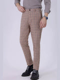 Men's Slim Fit Plaid Pants