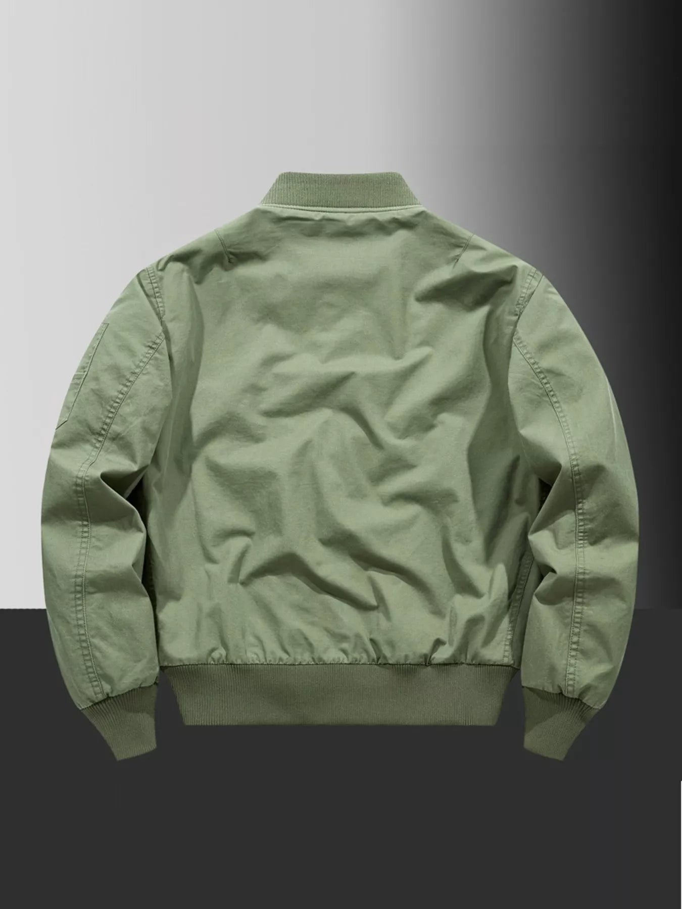 Men's Plus Size Zip Up Long Sleeve Jacket