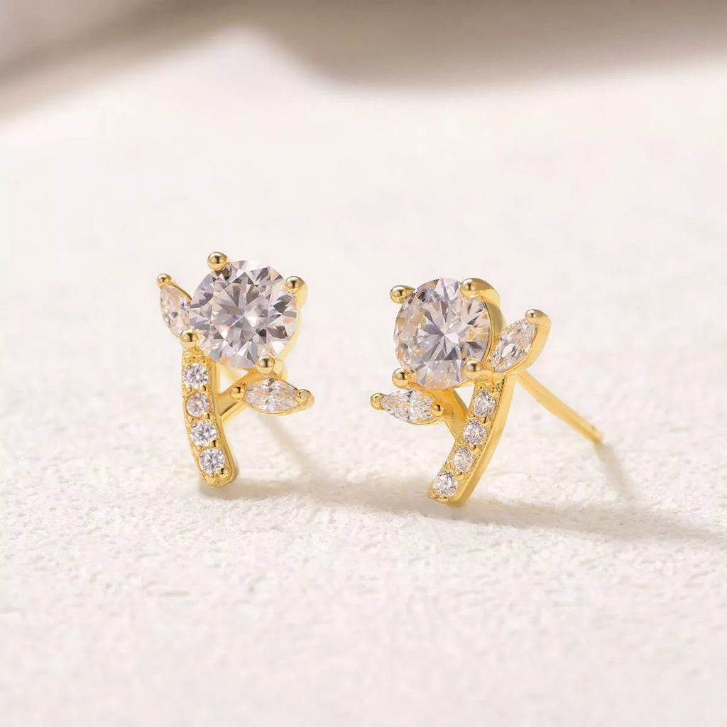 2 Carat Moissanite 925 Sterling Silver Stud Earrings