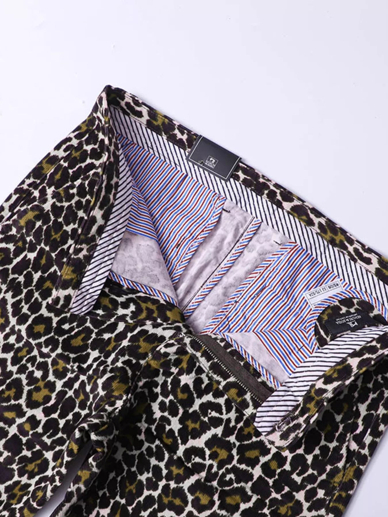 Men's Leopard Print Slim-Fit Pants