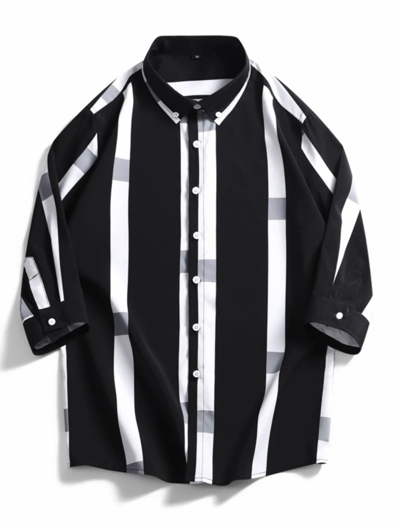 Children's Plus Size Striped Print Casual Shirt
