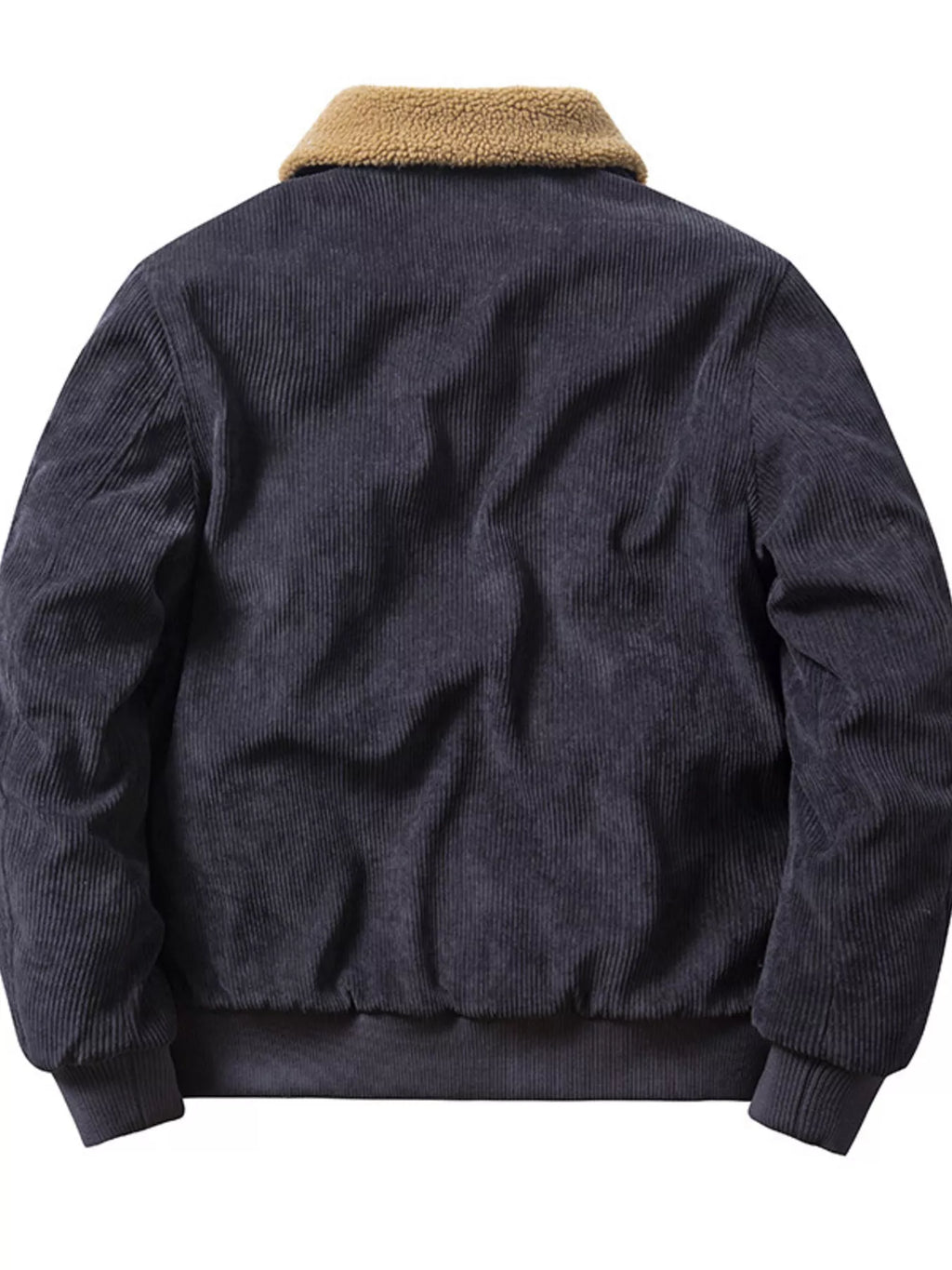 Men's Plus Size Corduroy Sherpa Collar Jacket