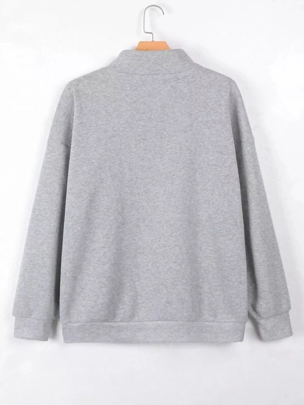 Zip-Up Collar Sweatshirt with Pocket