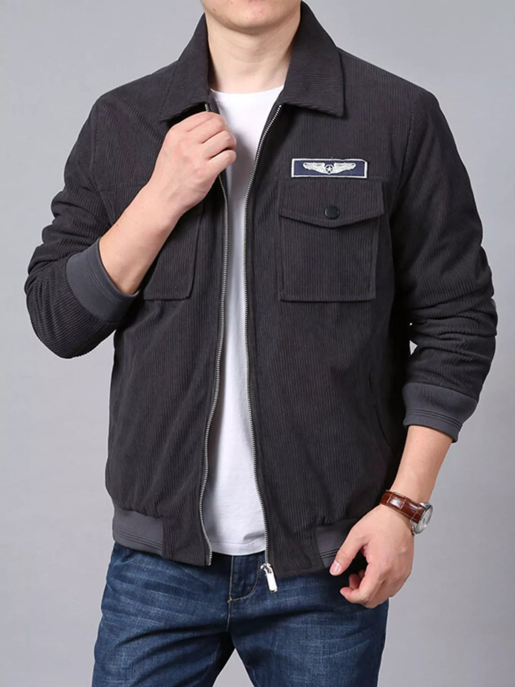Men's Plus Size Lightweight Zip Up Outdoor Jacket