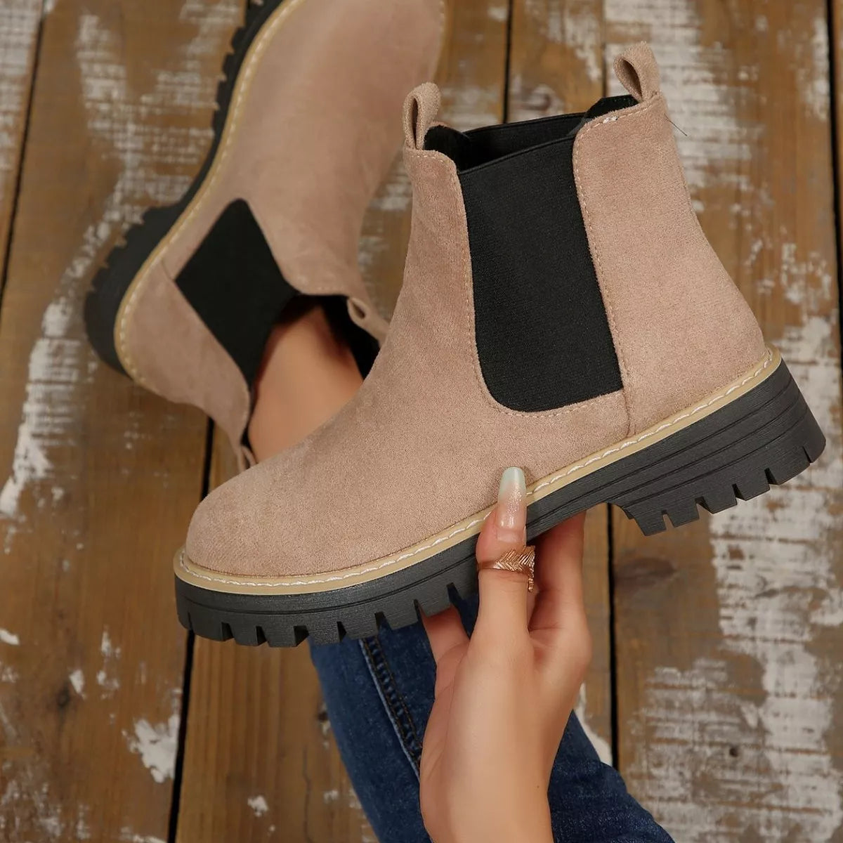 Round Toe Ankle Boots