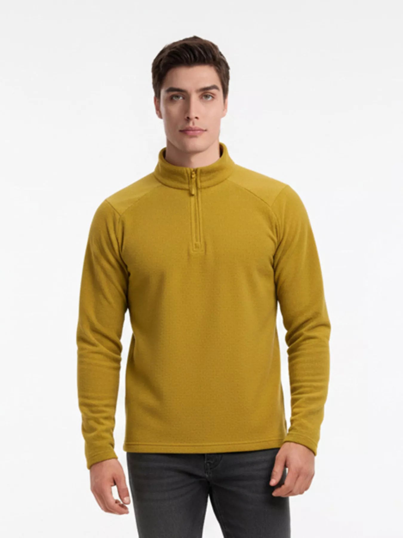 Men's Plus Size Comfortable Half-Zip Sweatshirt