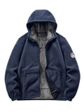 Men's Plus Size Hooded Fleece Full-Zip Jacket