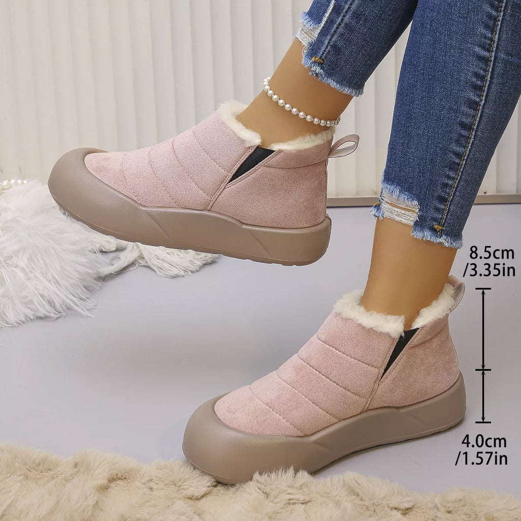 Warm Plush Lined Ankle Boots