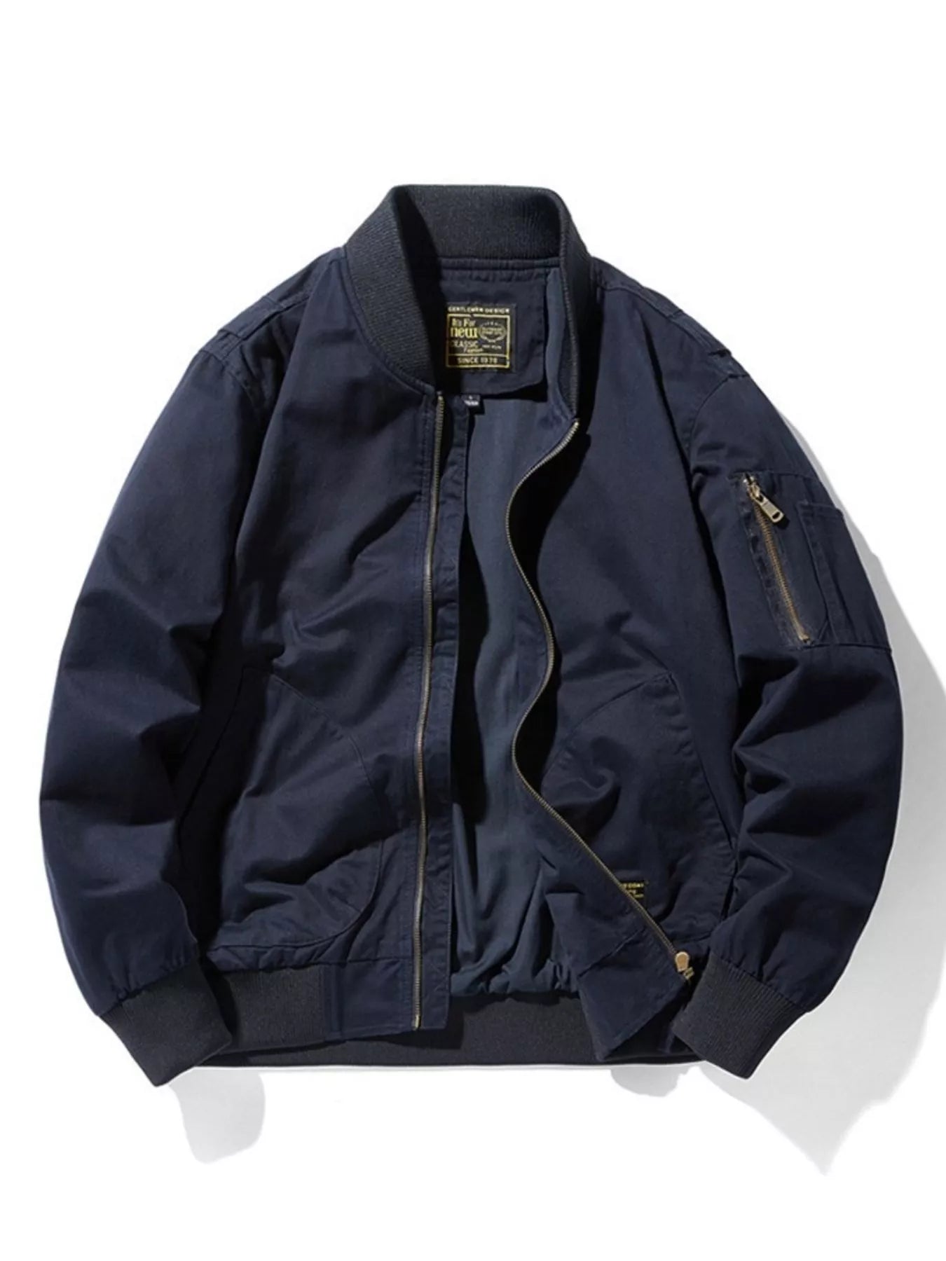 Men's Plus Size Casual Lightweight Bomber Jacket