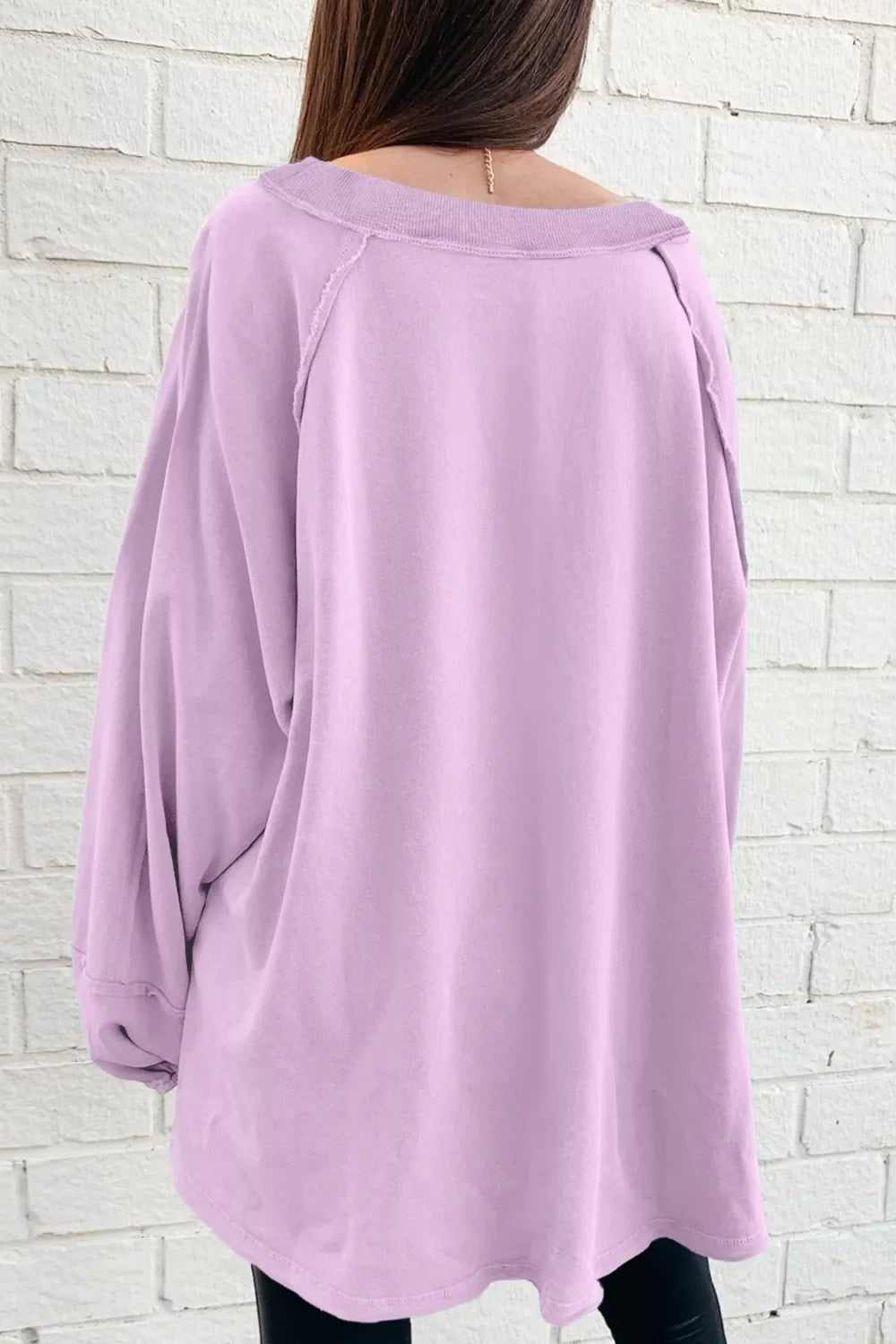 Oversized Washed Crewneck Sweatshirt
