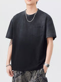 Men's Plus Size Gradient Wash Pocket T-Shirt