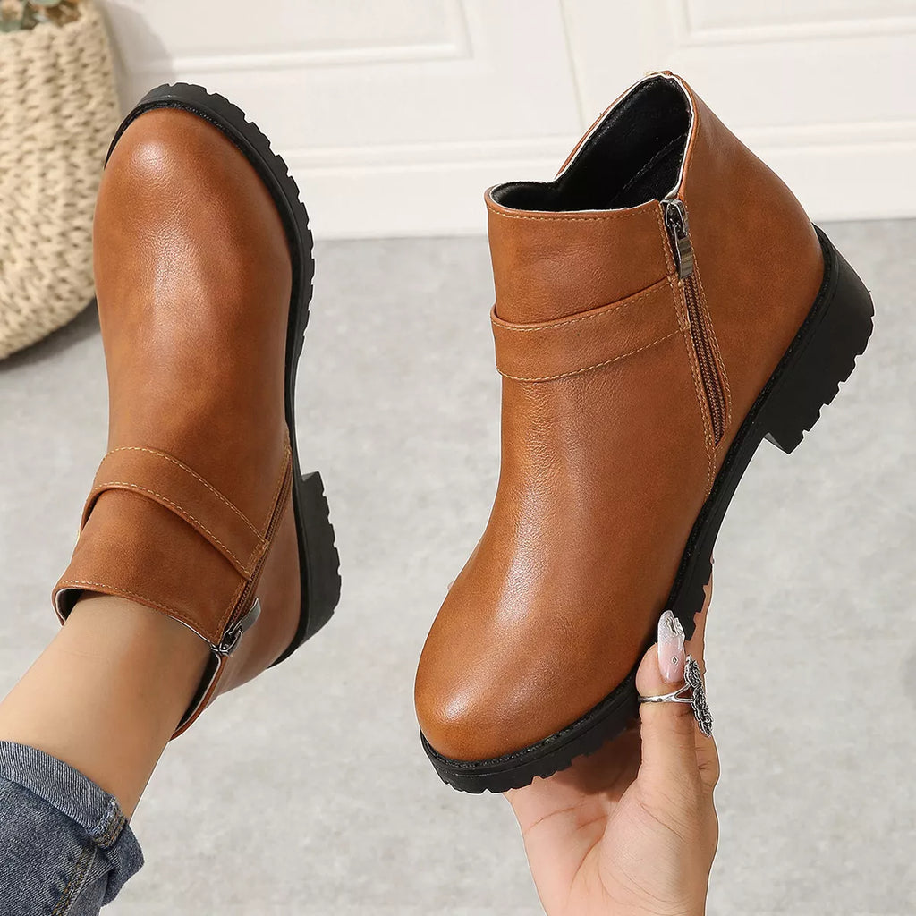 Buckle Accent Ankle Boots