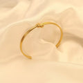 18K Gold-Plated Knot Open Bracelet