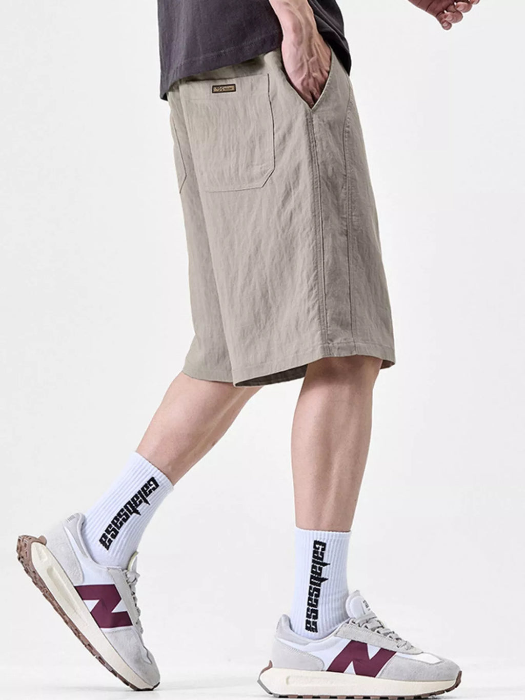 Men's Plus Size Casual Lightweight Drawstring Shorts