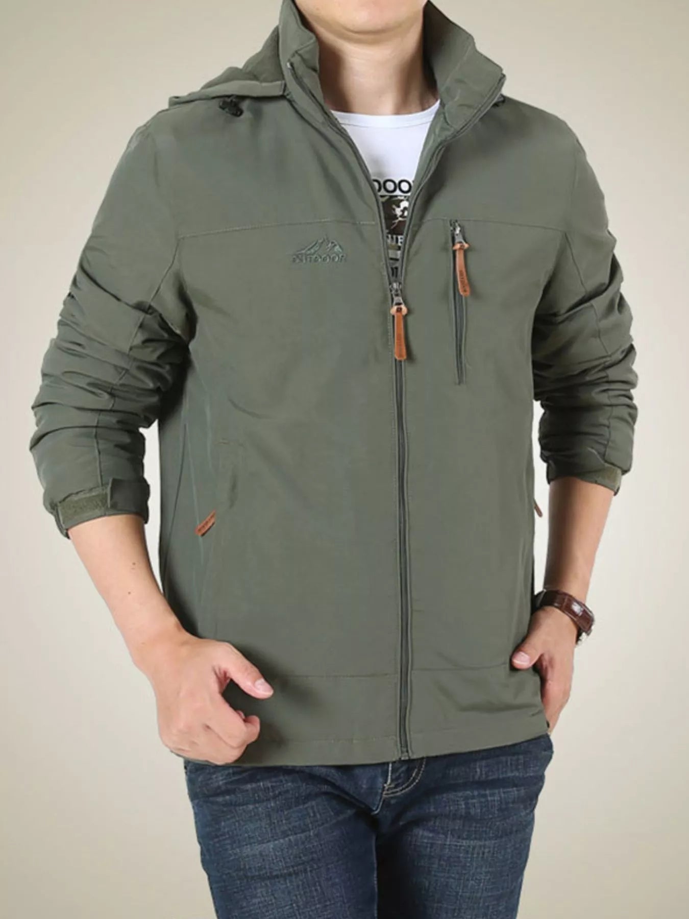 Men's Plus Size Lightweight Outdoor Windproof Jacket