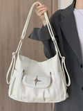 Adjustable Strap Star Decor Convertible Crossbody Bag