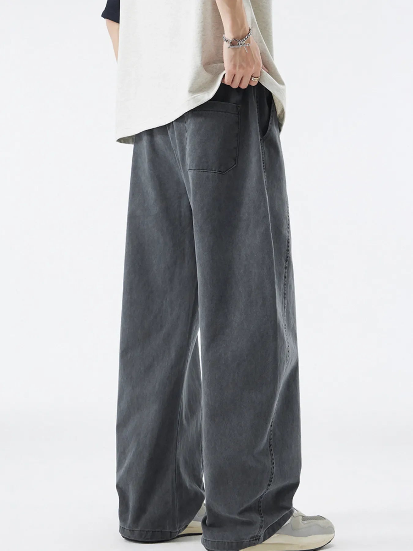 Men's Wash Wide Leg Pants