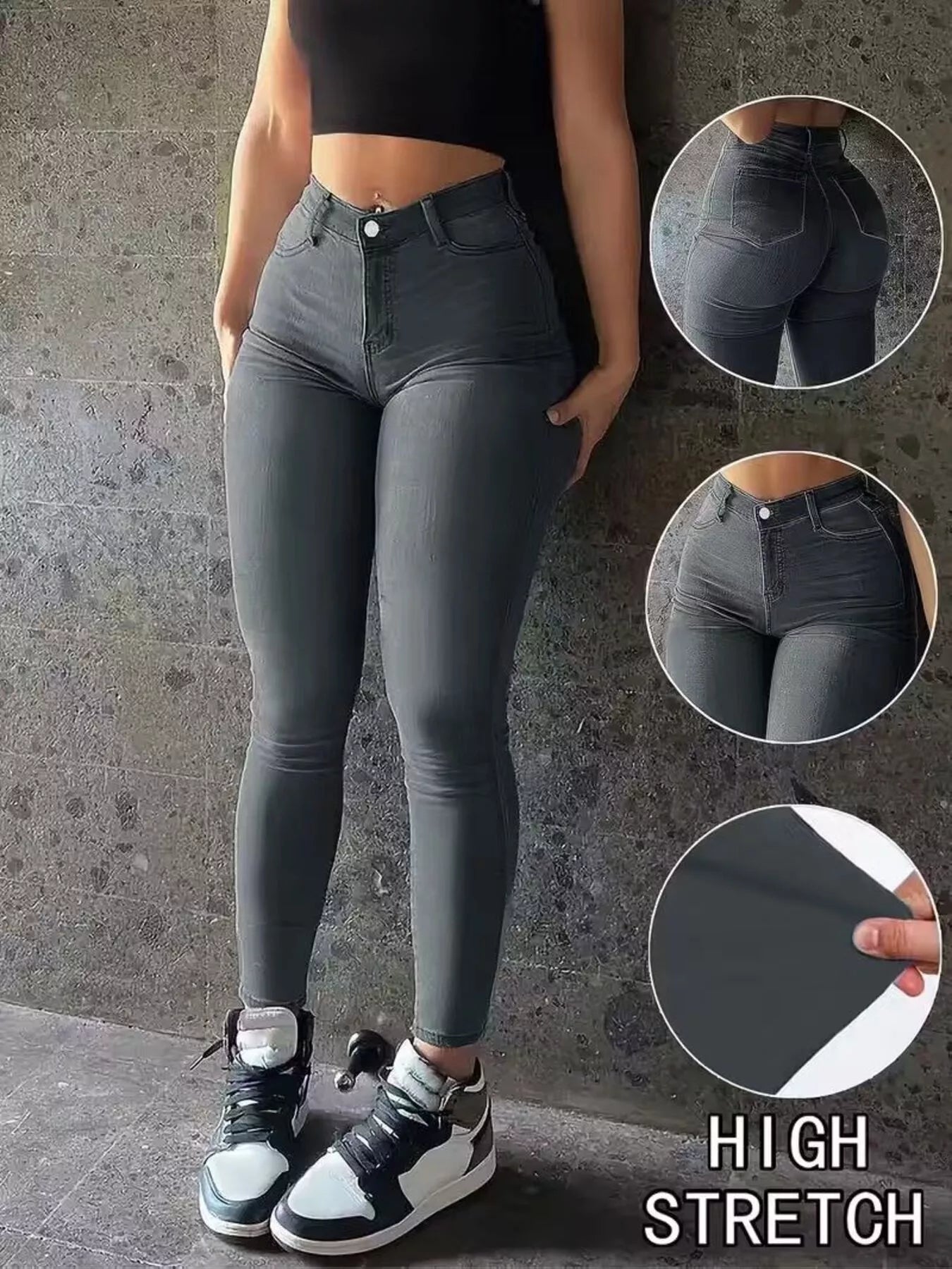 High-Waisted Skinny Jeans