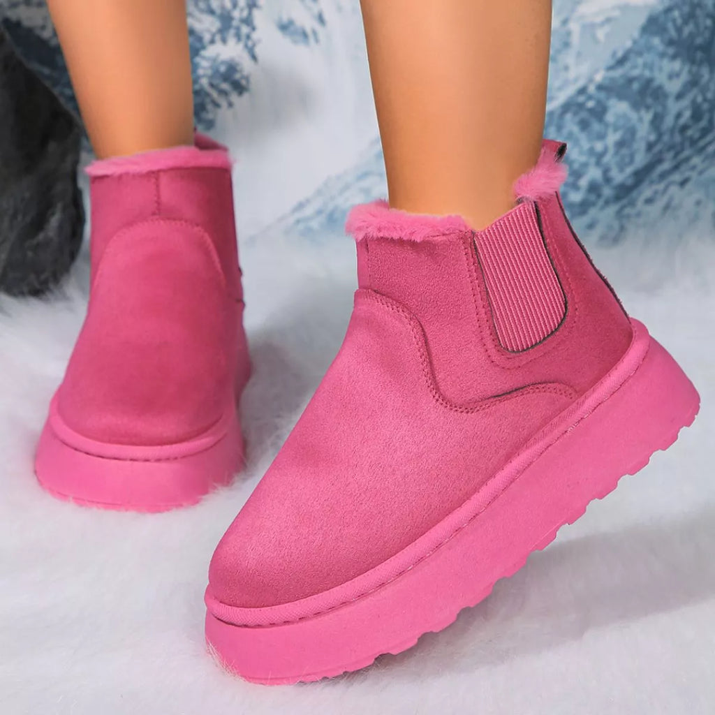 Round Toe Platform Boots