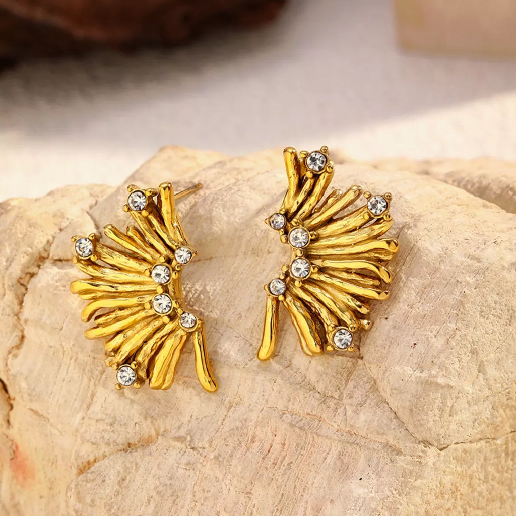 18K Gold-Plated Stud Earrings