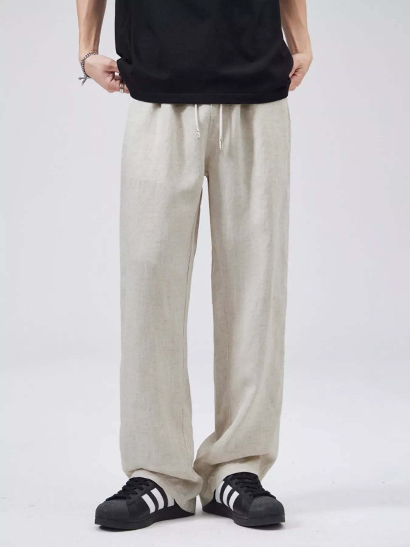 Men's Full Size Loose Fit Drawstring Pants Plus Size