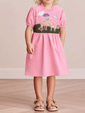 Children's Cartoon Short Sleeve Dress