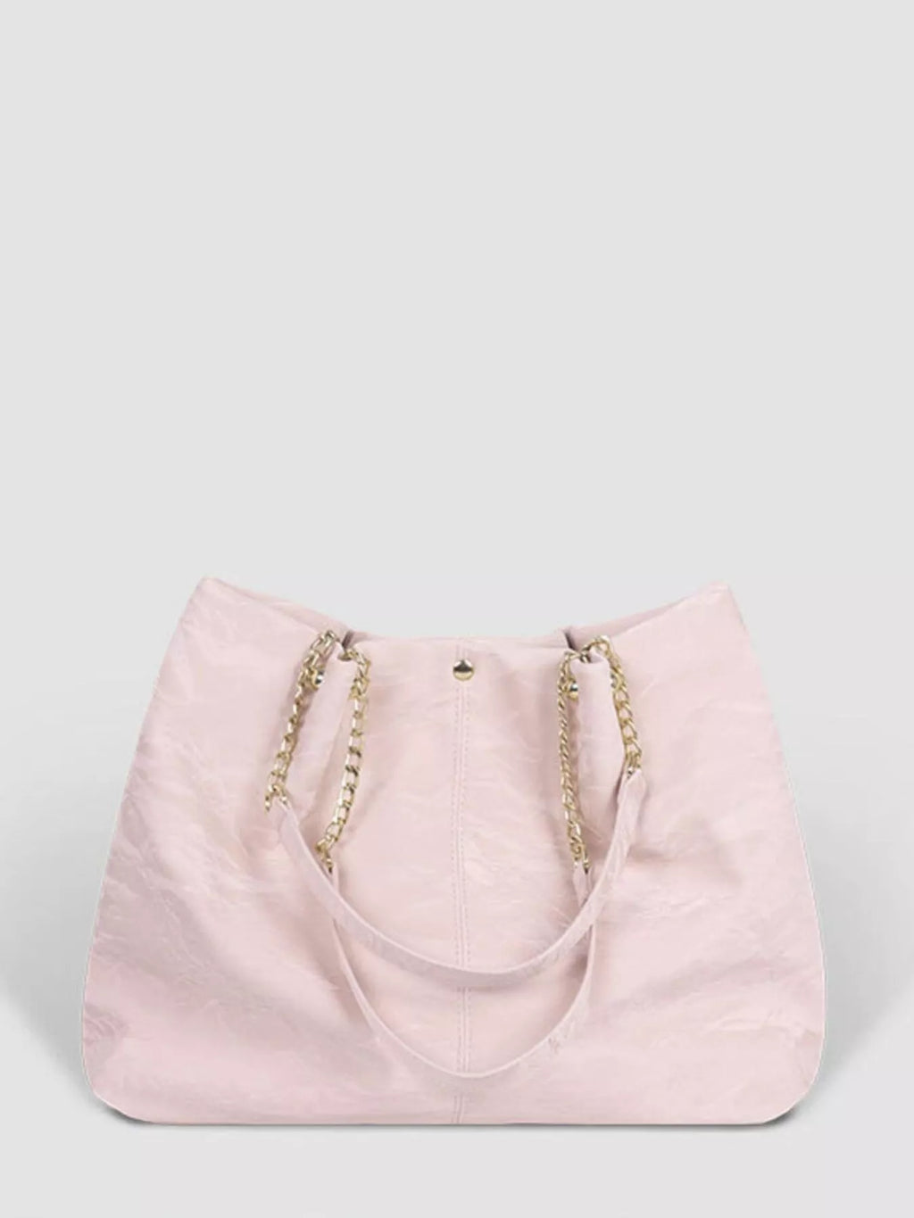 Chain-Accented Tote Bag