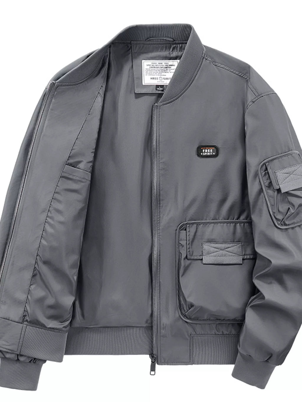 Men's Plus Size Casual Lightweight Bomber Jacket
