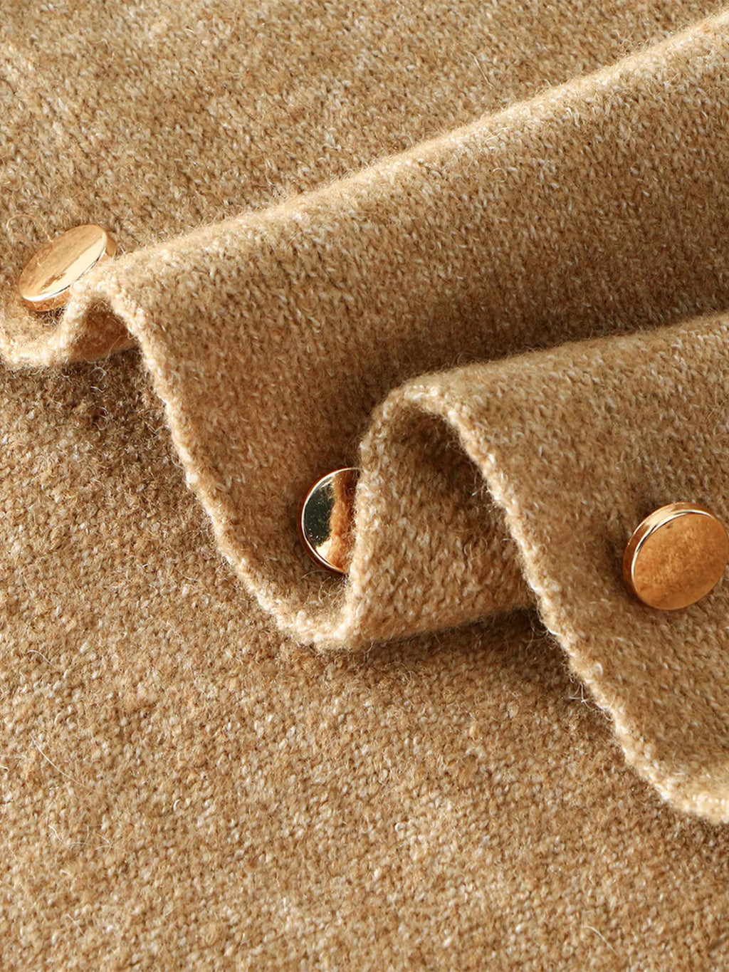 Button-Accented Poncho Scarf