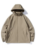 Men's Plus Size Zip Up Hooded Jacket