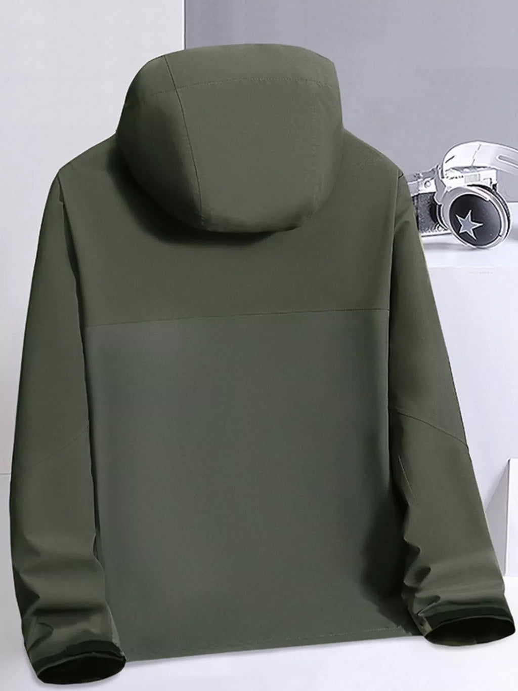 Men's Plus Size Hooded Windproof Outdoor Jacket