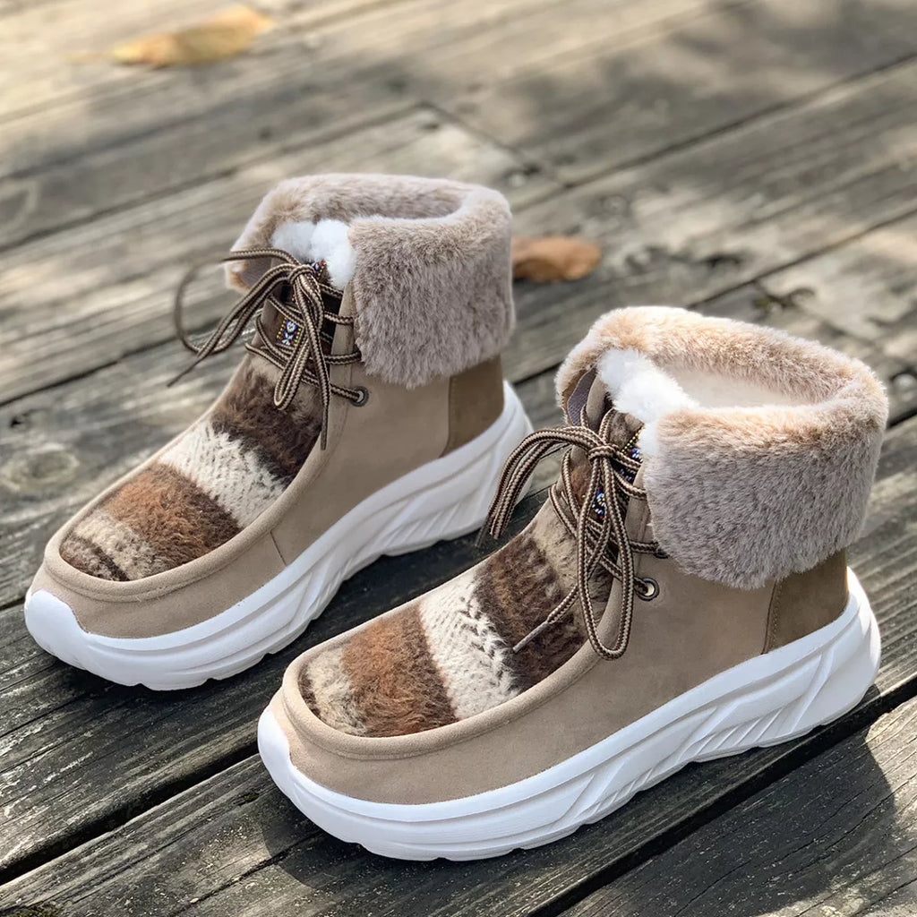 Warm Fur Lined Ankle Boots