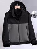 Men's Plus Size Zip Up Hooded Jacket