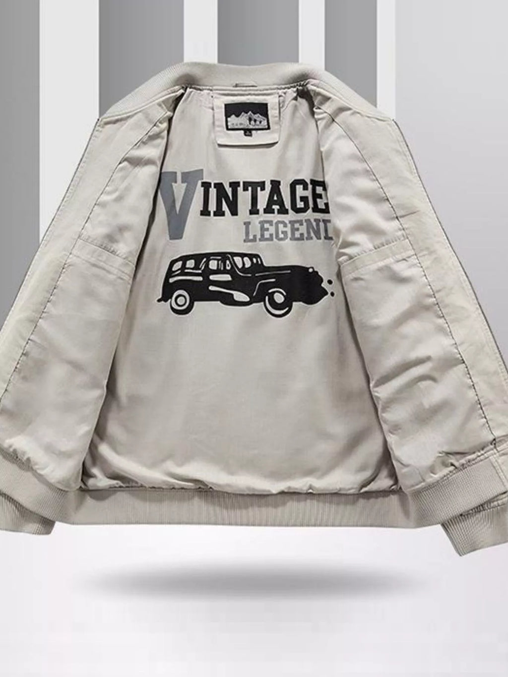 Men's Plus Size Casual Lightweight Bomber Jacket