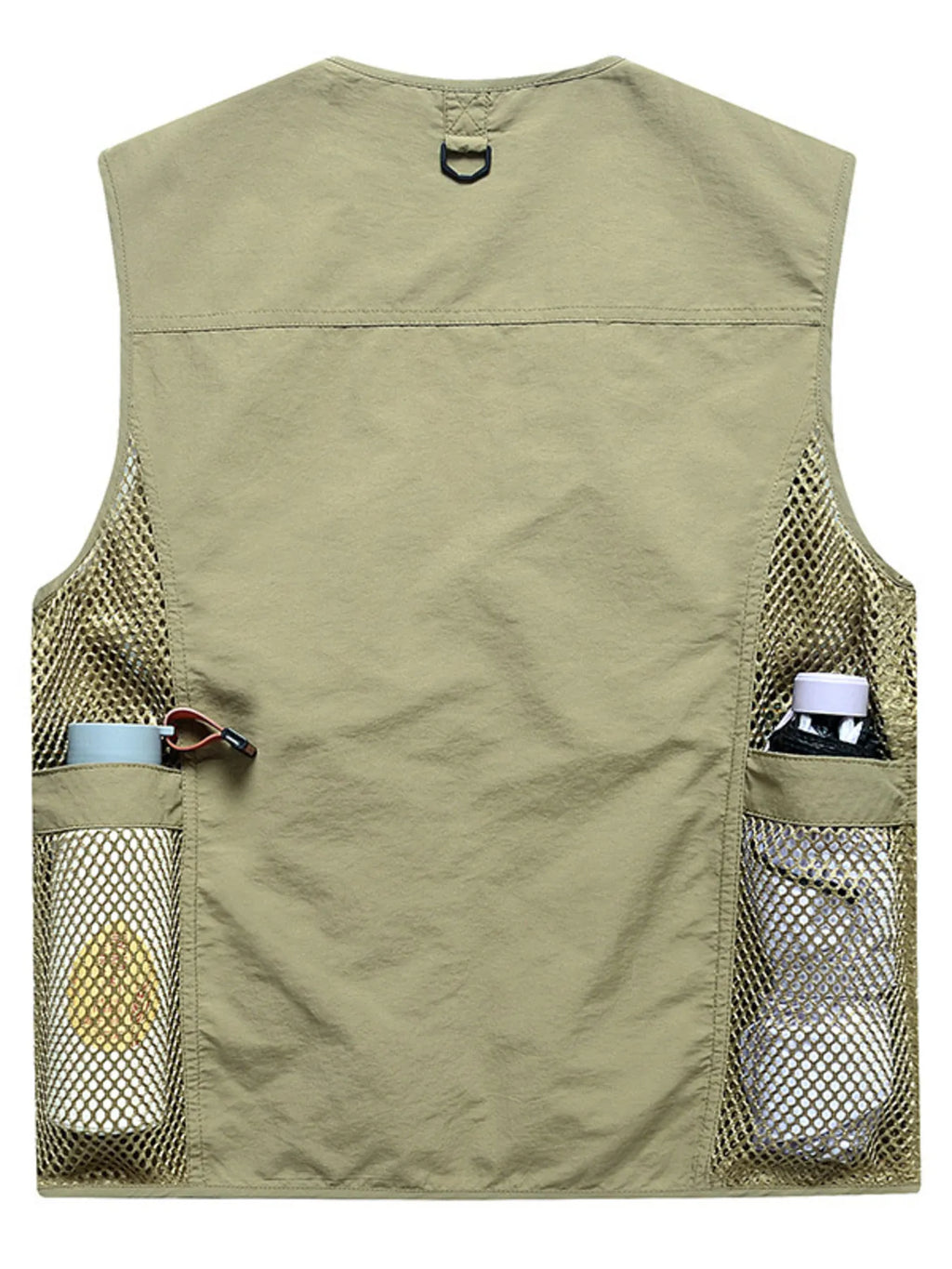 Men's Full Size Multi-Pocket Breathable Vest Plus Size