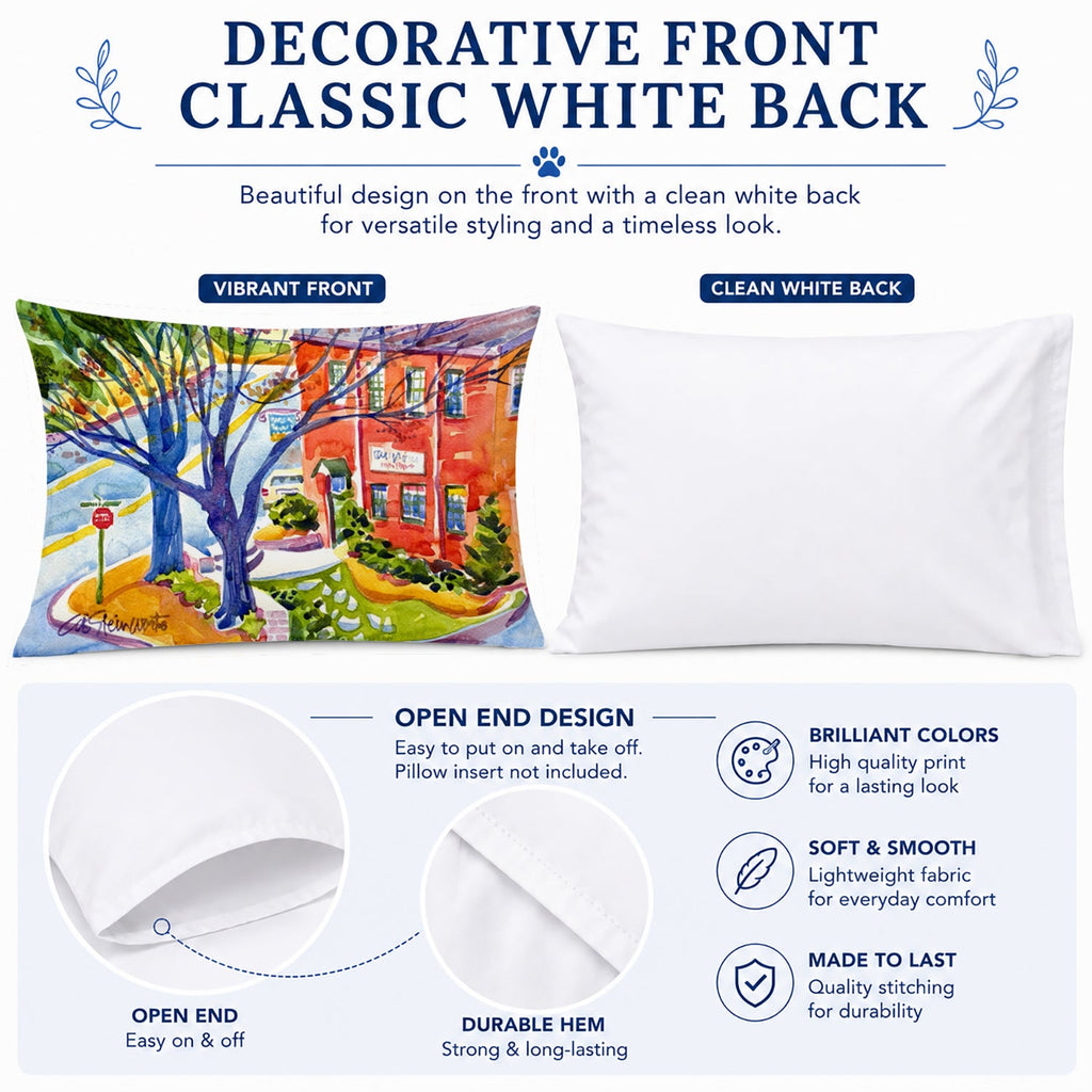 Harbour Standard Pillowcase Lightweight Super Soft Easy Care Decorative Artwork Pillowcase, Standard