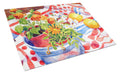 Flowers with a side of lemons Cutting Board Tempered Glass Kitchen Cutting Surface, Heat Resistant Chopping, Non-Slip Feet, Food Prep & Serving
