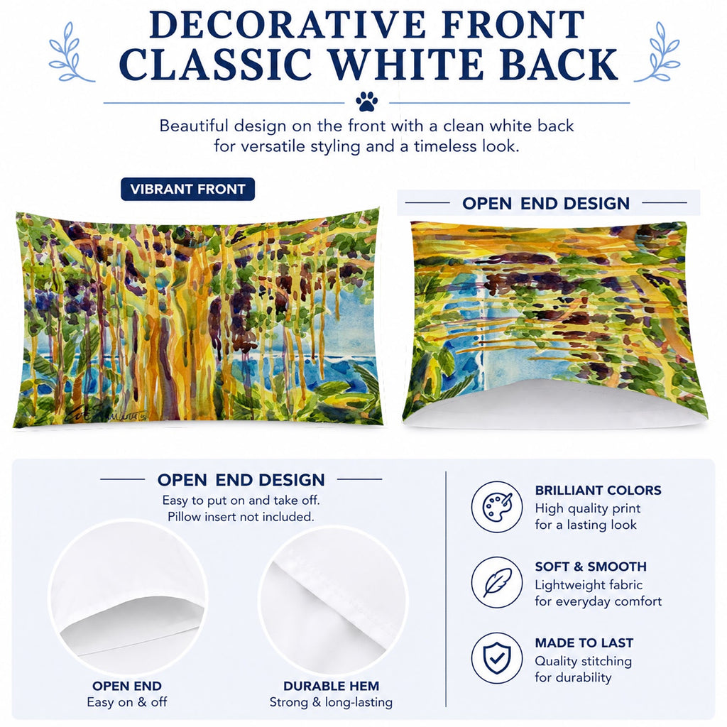 Tree - Banyan Tree Standard Pillowcase Lightweight Super Soft Easy Care Decorative Artwork Pillowcase, Standard