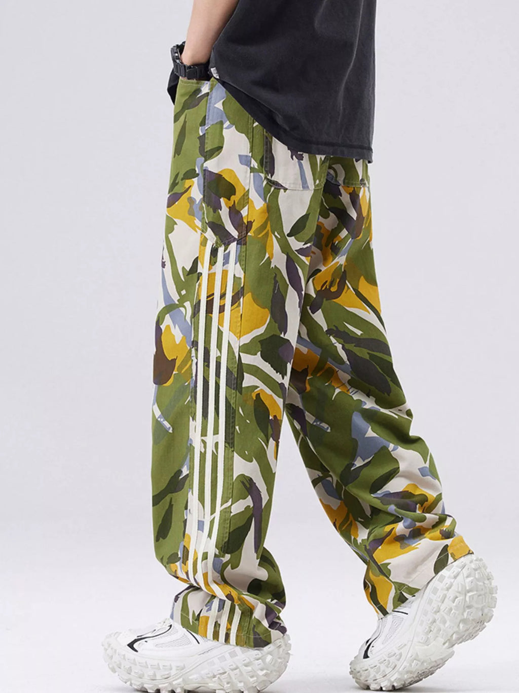Men's Full Size Printed Loose Fit Pants Plus Size